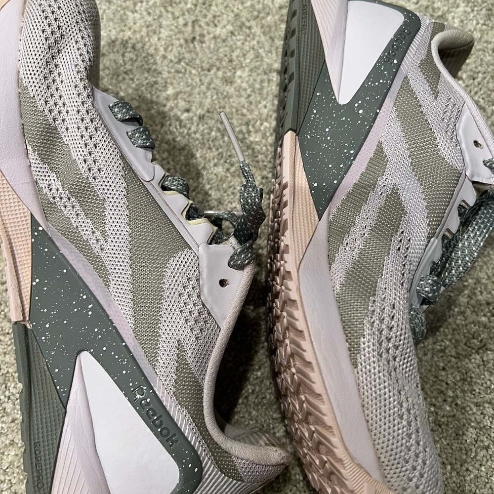 Reebok Women's Gray and Purple Athletic Shoes